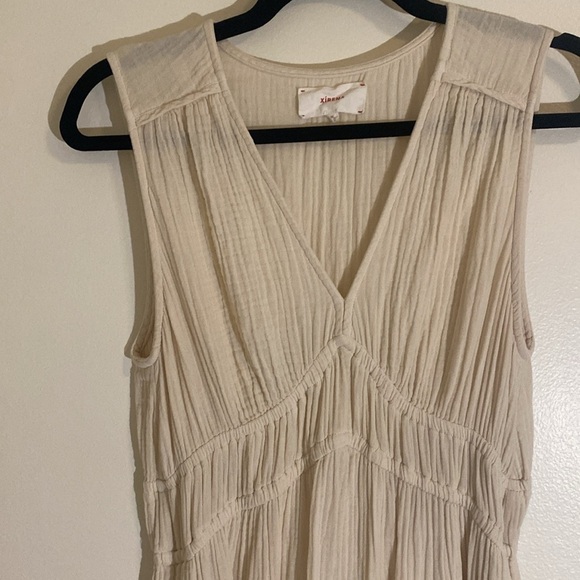 Xirena Midi Arwen Dress Oyster Off White 100% Cotton Size Medium - Picture 4 of 11